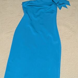 Jessica Howard One-Shoulder Turquoise Dress